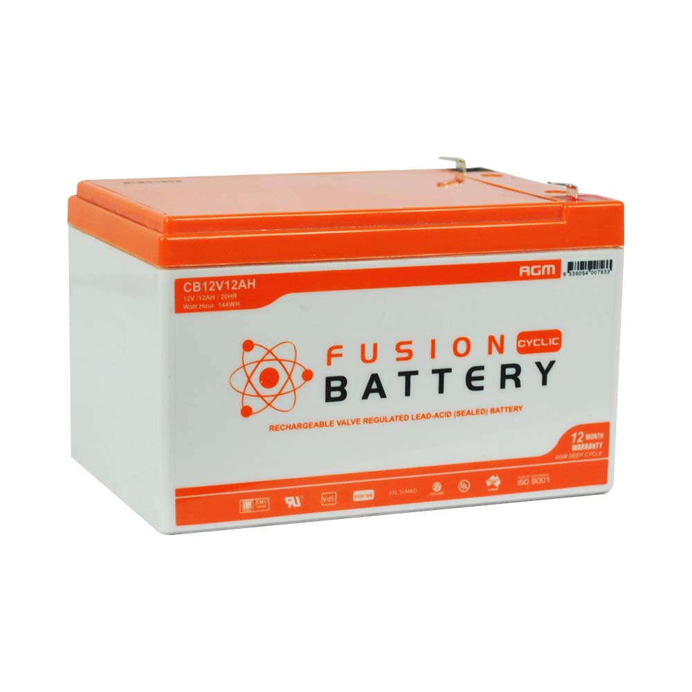 Buy Cb12v12ah Fusion Agm 12v Deep Cycle Battery Powerworld 0031